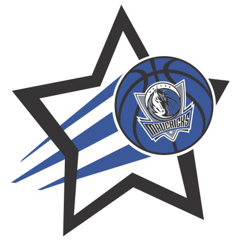 Dallas Mavericks Basketball Goal Star logo iron on paper